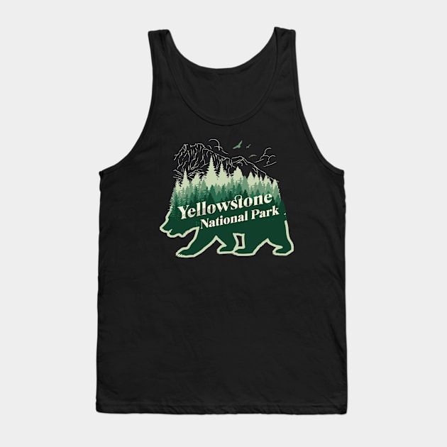 Yellowstone National Park Bear Tank Top by HUNTINGisLIFE